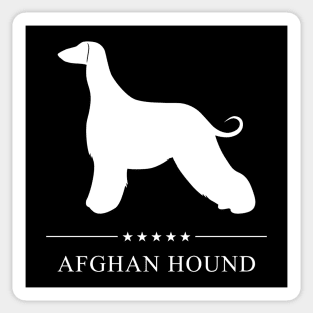 Afghan Hound Dog White Silhouette Sticker